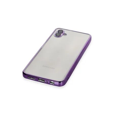 Galaxy A04 Kılıf Razer Lensli Silikon - Mor