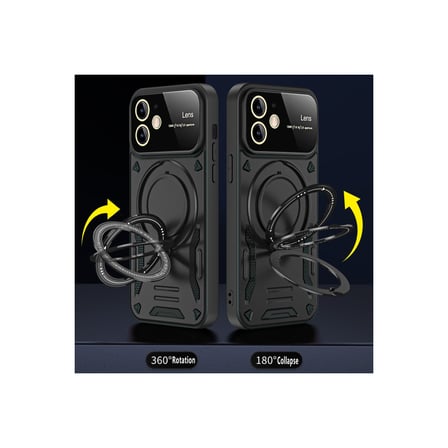 iPhone 11 Kılıf Joy Lens Standlı Kapak - Mor