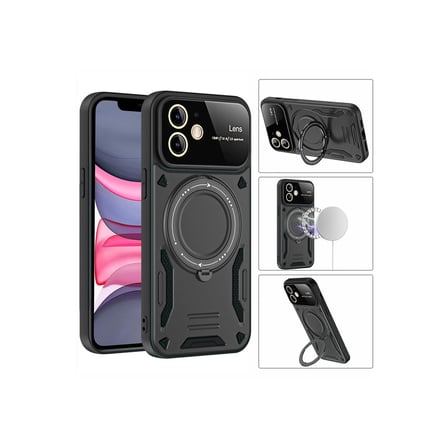 iPhone 11 Kılıf Joy Lens Standlı Kapak - Mor