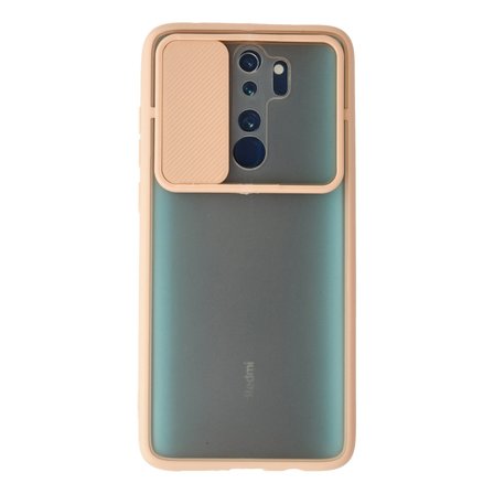 Redmi Note 8 Pro Kılıf Palm Buzlu Kamera Sürgülü Silikon - Pembe