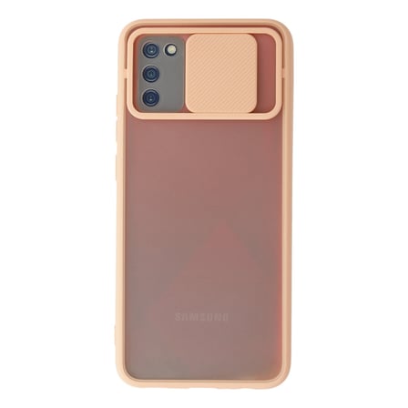 Galaxy A02S Kılıf Palm Buzlu Kamera Sürgülü Silikon - Pembe
