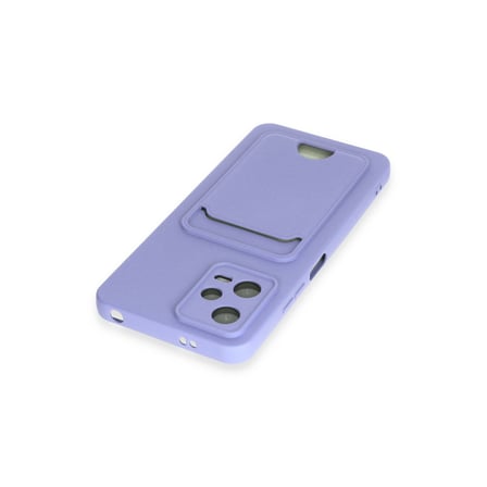Poco X5 5G Kılıf Kelvin Kartvizitli Silikon - Lila