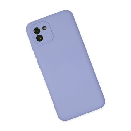 Galaxy A03 Kılıf Nano içi Kadife Silikon - Lila