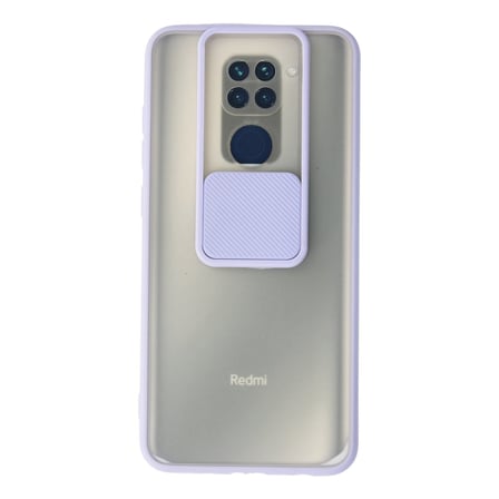 Redmi Note 9 Kılıf Palm Buzlu Kamera Sürgülü Silikon - Lila