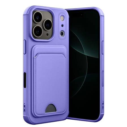 iPhone 17 Pro Kelvin Kartvizitli Silikon - Lila
