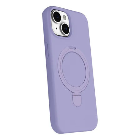 iPhone 14 Regal Magsafe Standlı Kapak - Lila