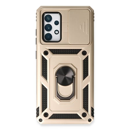 Galaxy A53 5G Kılıf Pars Lens Yüzüklü Silikon - Gold