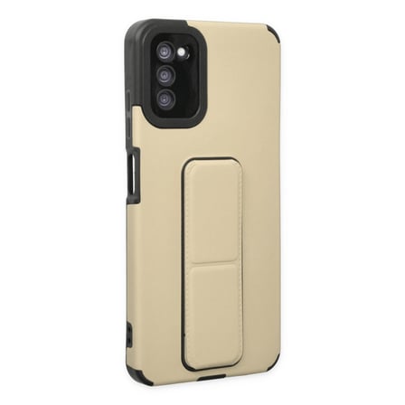 Galaxy A03S Kılıf Mega Standlı Silikon - Gold