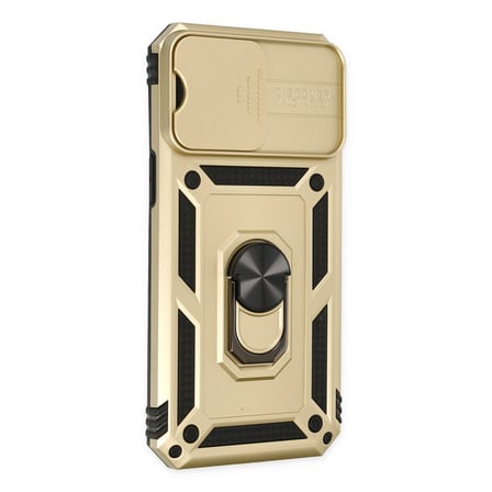 iPhone 14 Pro Max Kılıf Pars Lens Yüzüklü Silikon - Gold