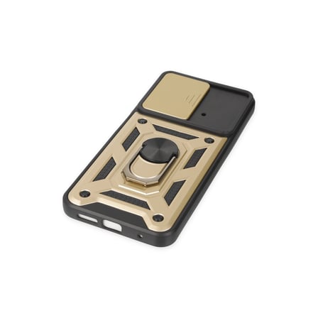 Poco M4 Pro 4G Kılıf Pars Lens Yüzüklü Silikon - Gold