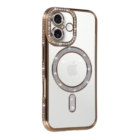 iPhone 17 Joke Simli Magneticsafe Kılıf - Gold
