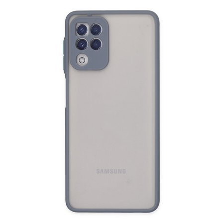 Galaxy A22 Kılıf Montreal Silikon Kapak - Gri