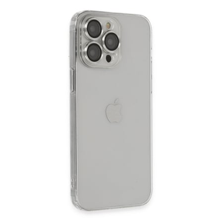 iPhone 13 Pro Max Kılıf Luko Lens Silikon - Gümüş