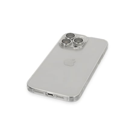 iPhone 13 Pro Max Kılıf Luko Lens Silikon - Gümüş