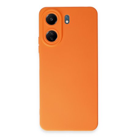 Redmi 13C Kılıf Nano içi Kadife Silikon - Turuncu