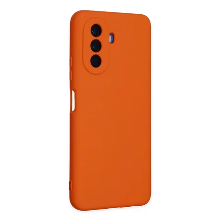 Nova Y70 Kılıf Nano içi Kadife Silikon - Turuncu