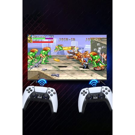 Y5 64GB Android Dual Pad 4K Game Stick - Beyaz