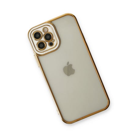 iPhone 12 Pro Max Kılıf Liva Lens Silikon - Beyaz