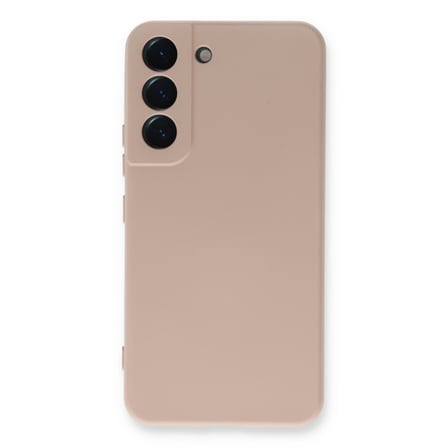 Galaxy S23 Kılıf Nano içi Kadife Silikon - Pudra