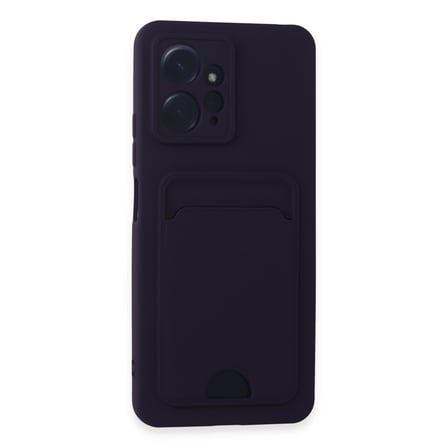 Redmi Note 12 4G Kılıf Kelvin Kartvizitli Silikon - Derin Mor