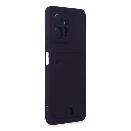 Redmi Note 12 4G Kılıf Kelvin Kartvizitli Silikon - Derin Mor