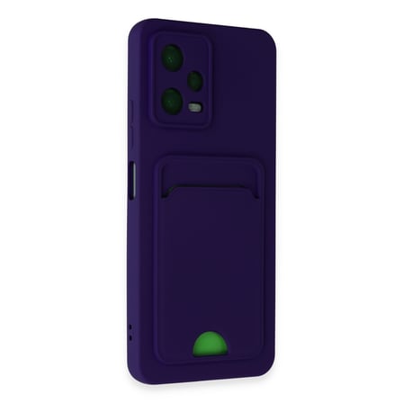 Poco X5 5G Kılıf Kelvin Kartvizitli Silikon - Derin Mor