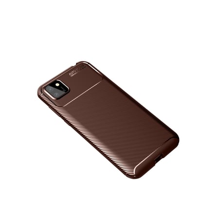 Y5P Kılıf Auto Focus Karbon Kapak - Kahverengi