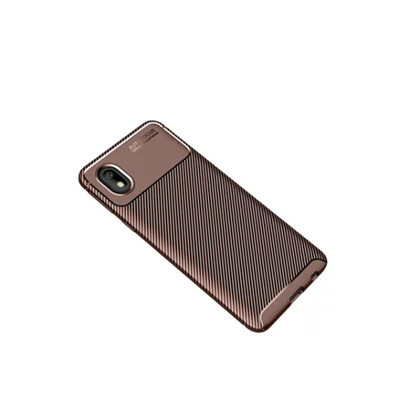 Galaxy A01 Core Kılıf Auto Focus Karbon Kapak - Kahverengi