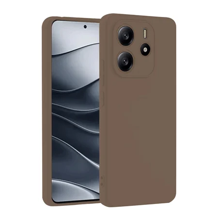 Redmi Note 14 4G Kılıf First Silikon - Kahverengi