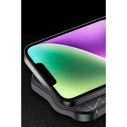 iPhone 16E Kılıf Auto Focus Karbon Kapak - Kahverengi
