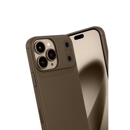 iPhone 17 Pro Max Auto Focus Karbon Kapak - Kahverengi