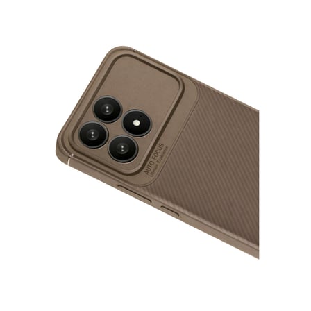 Poco F8 Pro Auto Focus Karbon Kapak - Kahverengi