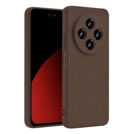 Redmi 14C Kılıf First Silikon - Kahverengi
