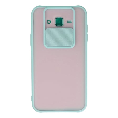 Galaxy J7 Kılıf Palm Buzlu Kamera Sürgülü Silikon - Turkuaz