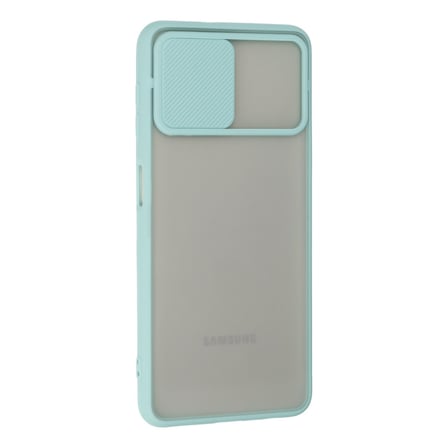 Galaxy A22 Kılıf Palm Buzlu Kamera Sürgülü Silikon - Turkuaz