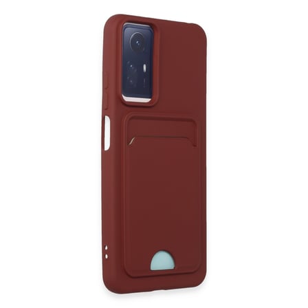 Redmi Note 12S Kılıf Kelvin Kartvizitli Silikon - Bordo