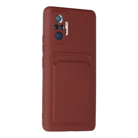 Redmi Note 10 Pro Kılıf Kelvin Kartvizitli Silikon - Bordo