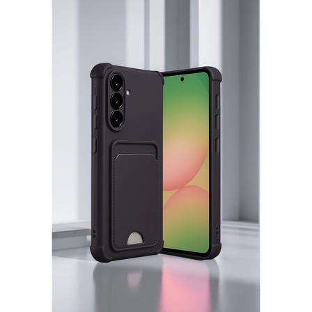 Galaxy A36 Kılıf Kelvin Kartvizitli Silikon - Açık Yeşil