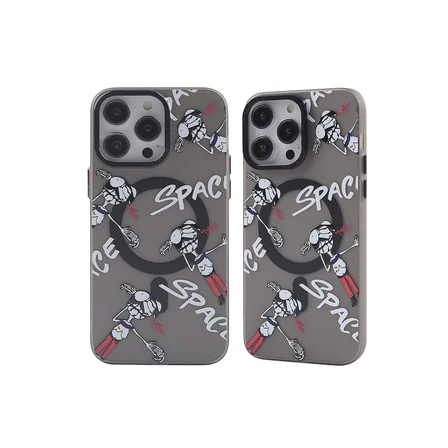 iPhone 12 Pro Max Kılıf Apollo Magneticsafe Desenli Kapak - Apollo Siyah - 3