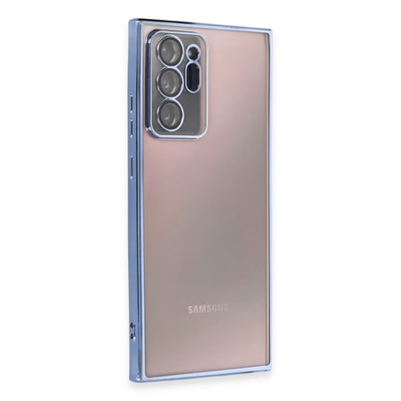 Galaxy Note 20 Ultra Kılıf Razer Lensli Silikon - Açık Mavi