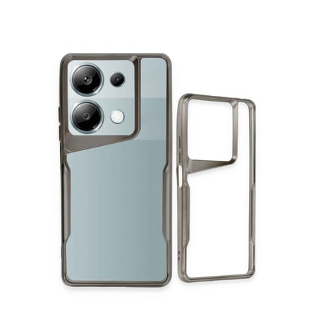 Redmi Note 13 Pro 4G Kılıf Boyi Silikon Kapak - Titan Gri