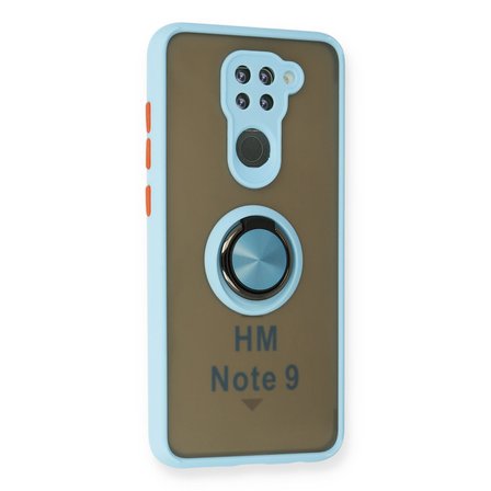 Redmi Note 9 Kılıf Montreal Yüzüklü Silikon Kapak - Buz Mavi