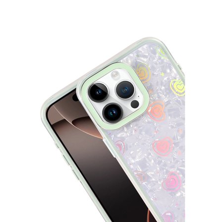 iPhone 16 Pro Max Lumi Desenli Kapak - Yeşil
