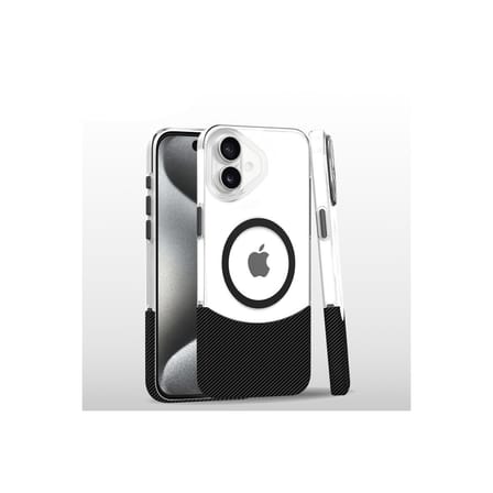 iPhone 16 Plus Carbon Puzzle Magsafe Kapak - Siyah
