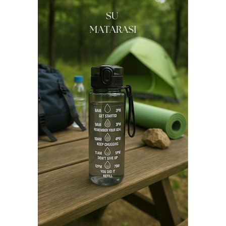 Suluk & Su Şişesi & Sporcu Matara Füme 1000 ml