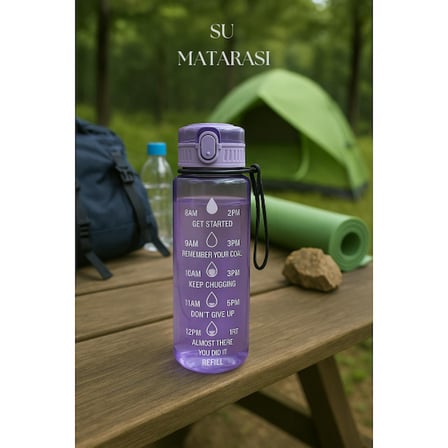 Suluk & Su Şişesi & Sporcu Matara Mor 1000 ml