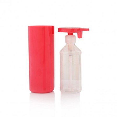 Soft Pembe Şeffaf Akrilik Sıvı Sabunluk 250 ml