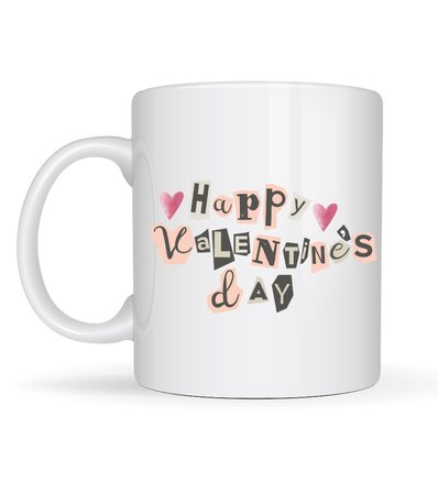 Happy Valentine’s Day Porselen Kupa – Model 1 Sevgililer Günü Hediyesi
