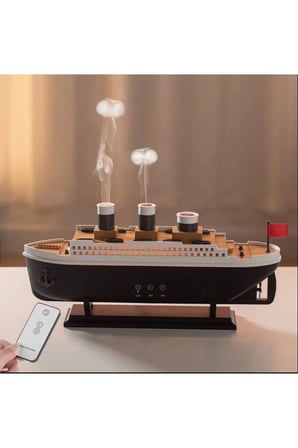 BUĞZ Titanic Gemi Hava Nemlendirici Fonksiyonlu Buhar Makinesi Kumandalı