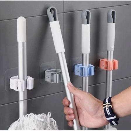 BUĞZ Yapışkanlı Mop Tutucu Seti 4 Adet